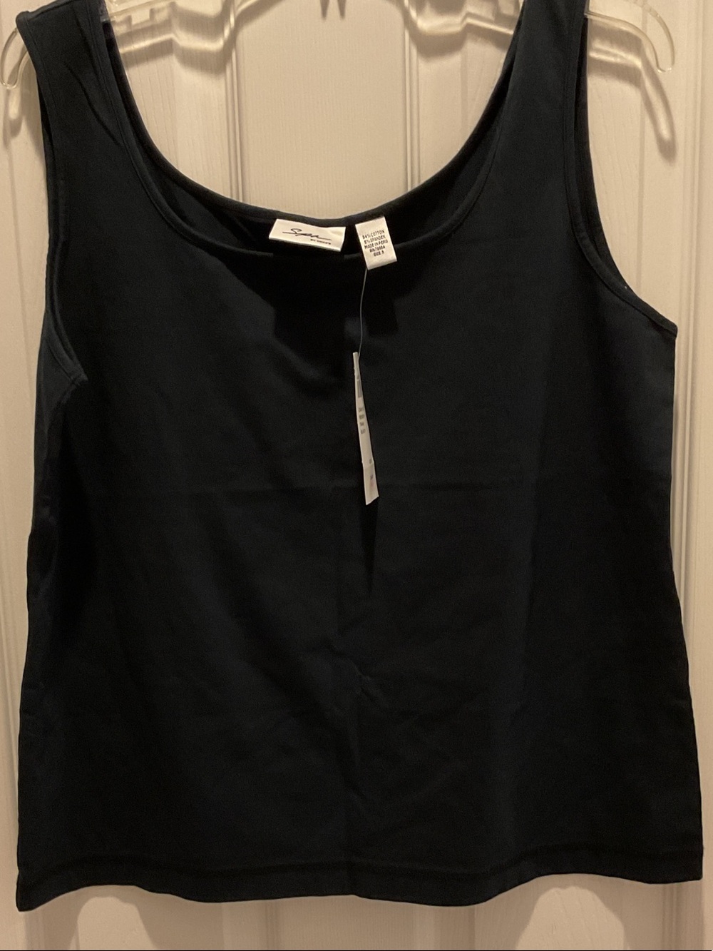 Chico's Spa Black Scoop Neck Tank Top